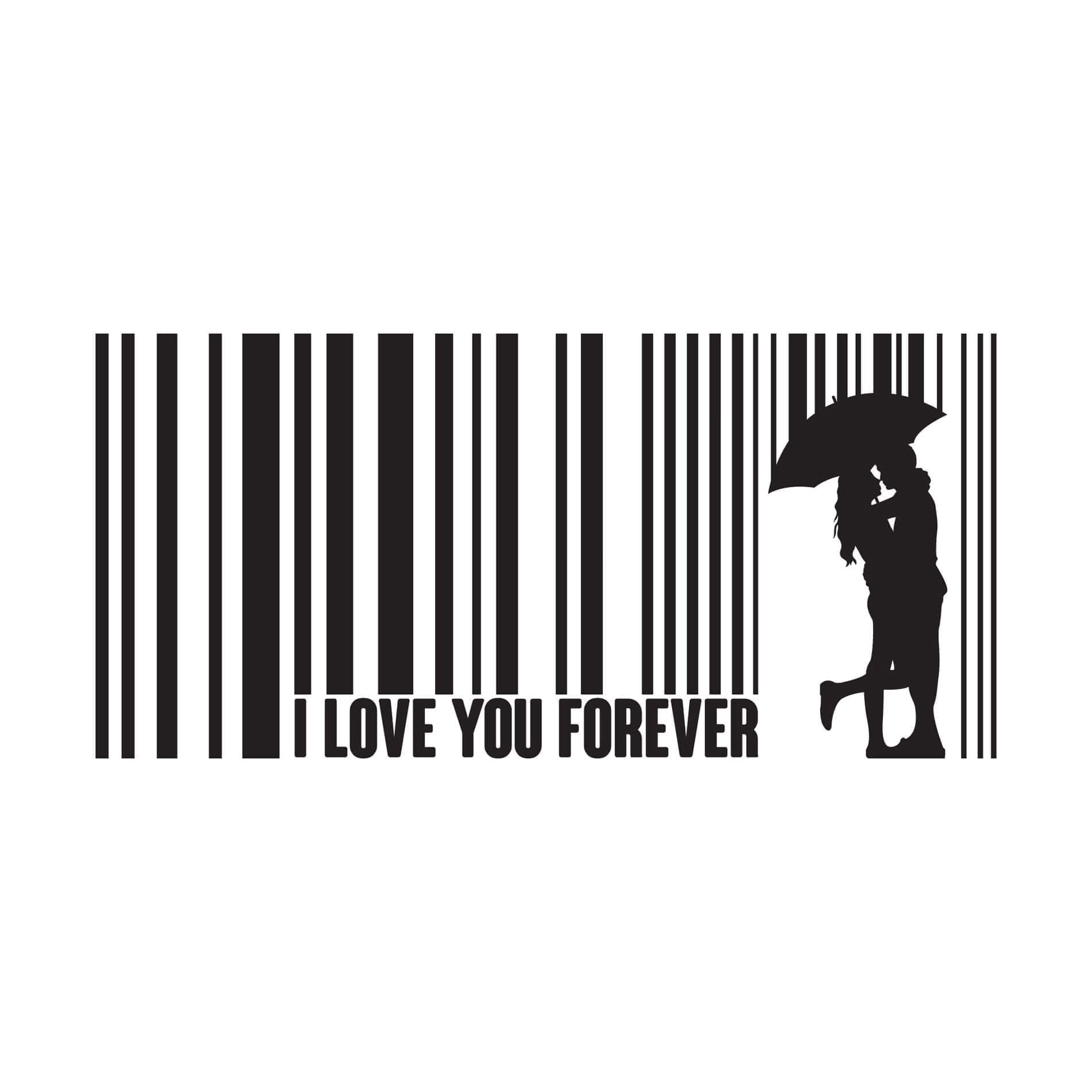 Adesivo de Parede Frase Love You Forever