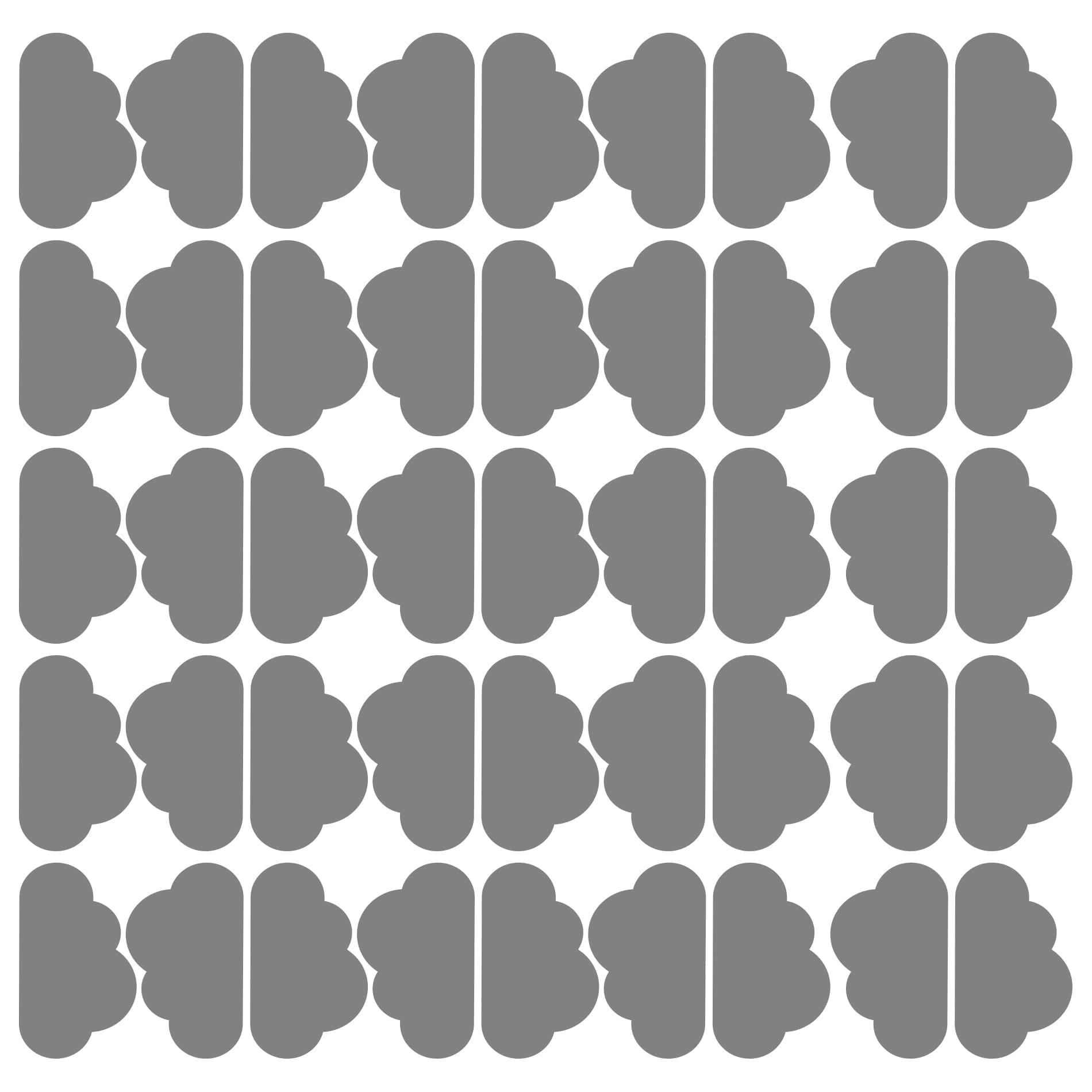 Adesivo de Parede Nuvens 45un 10x6cm