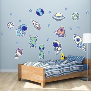 Adesivo de Parede Espaço Viagem Espacial