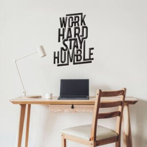 Adesivo de Parede Frase para Sala Work Hard