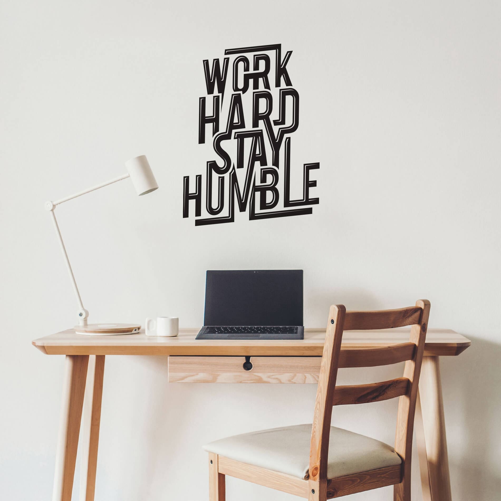 Adesivo de Parede Frase para Sala Work Hard