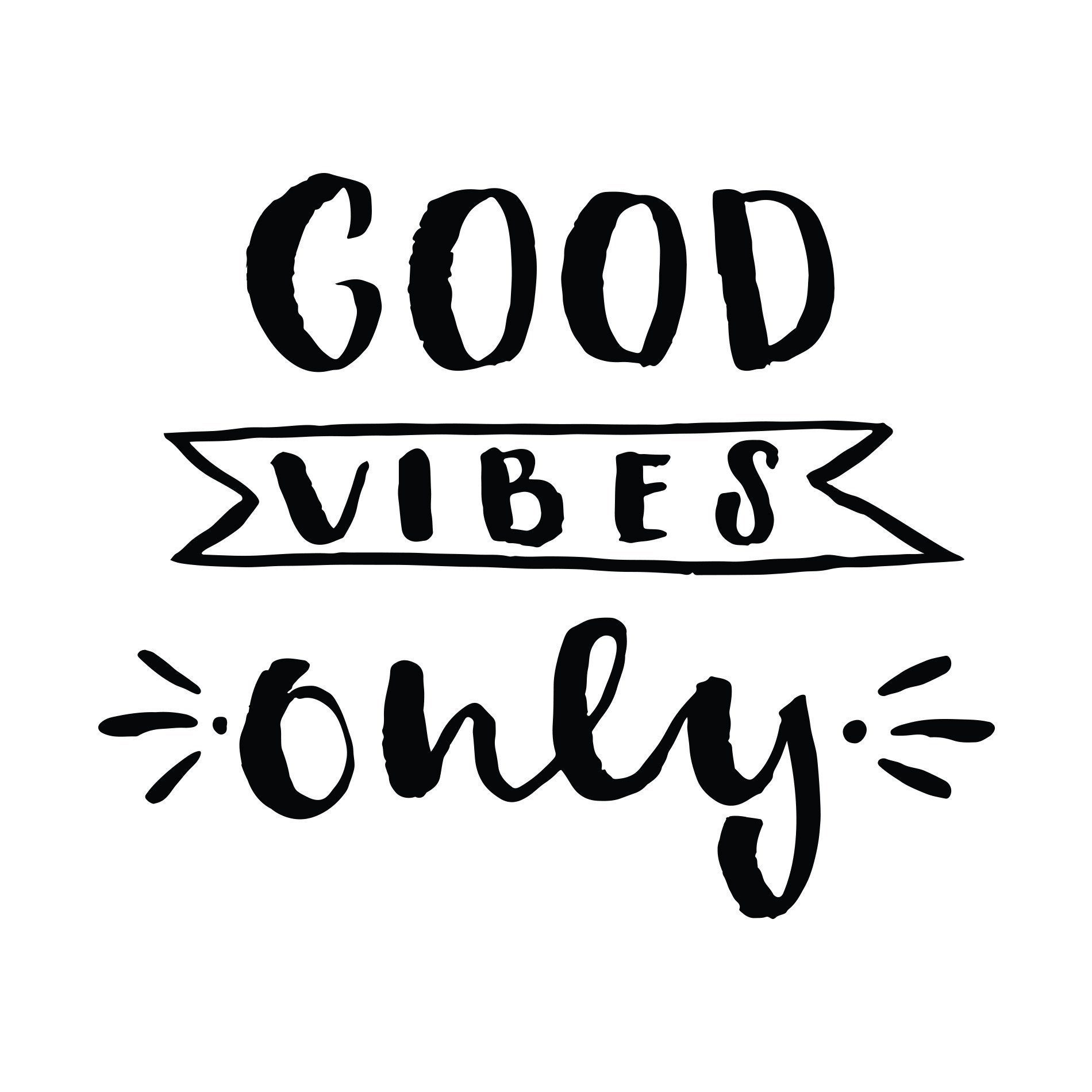 Adesivo Parede Frase Good Vibes para Quarto