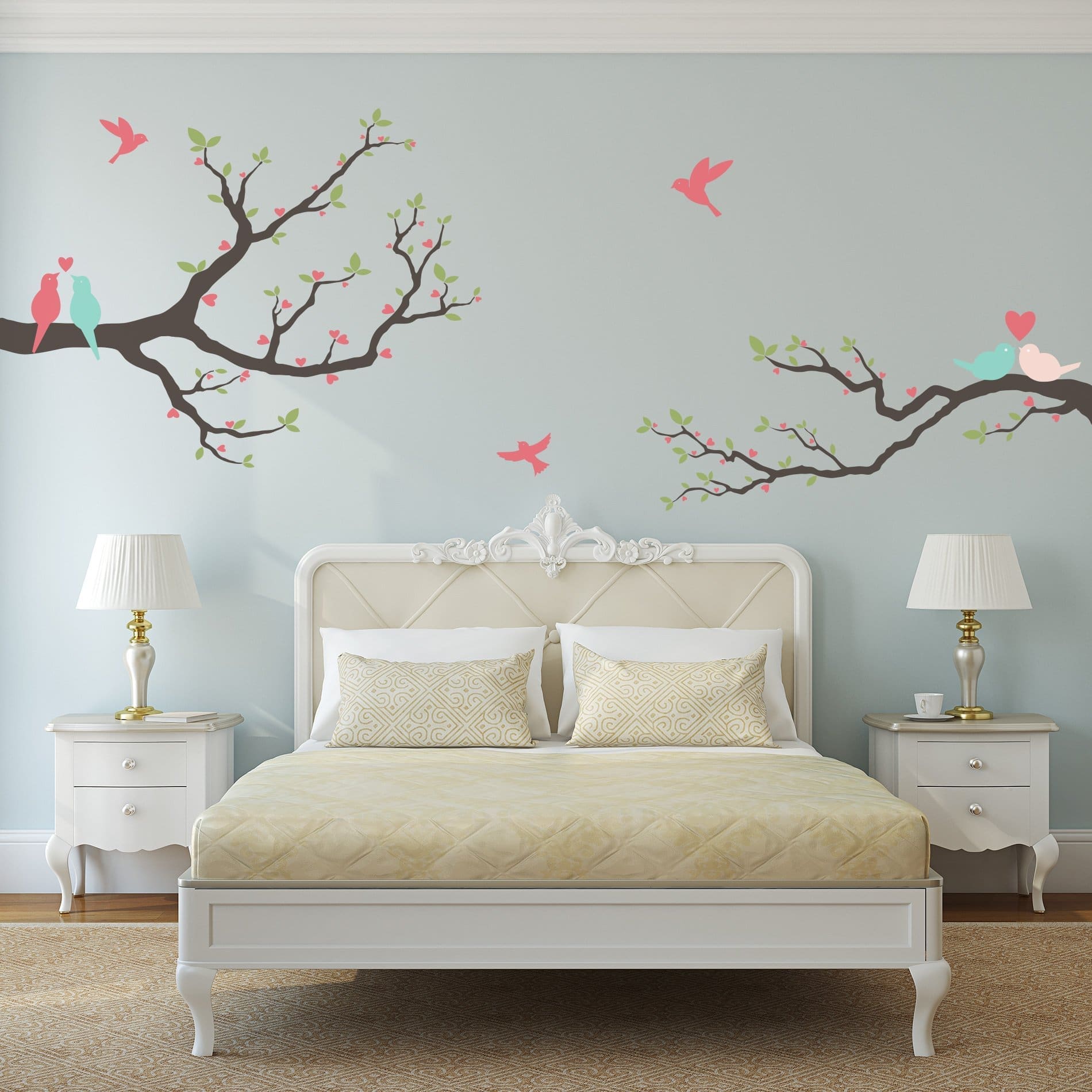 Adesivo Parede Quarto Pássaros Amor