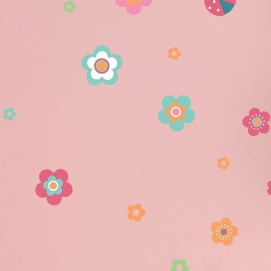 Adesivo de Parede Infantil Joaninhas e Flores