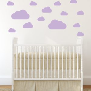 Adesivo de Paredel Nuvens Lilás