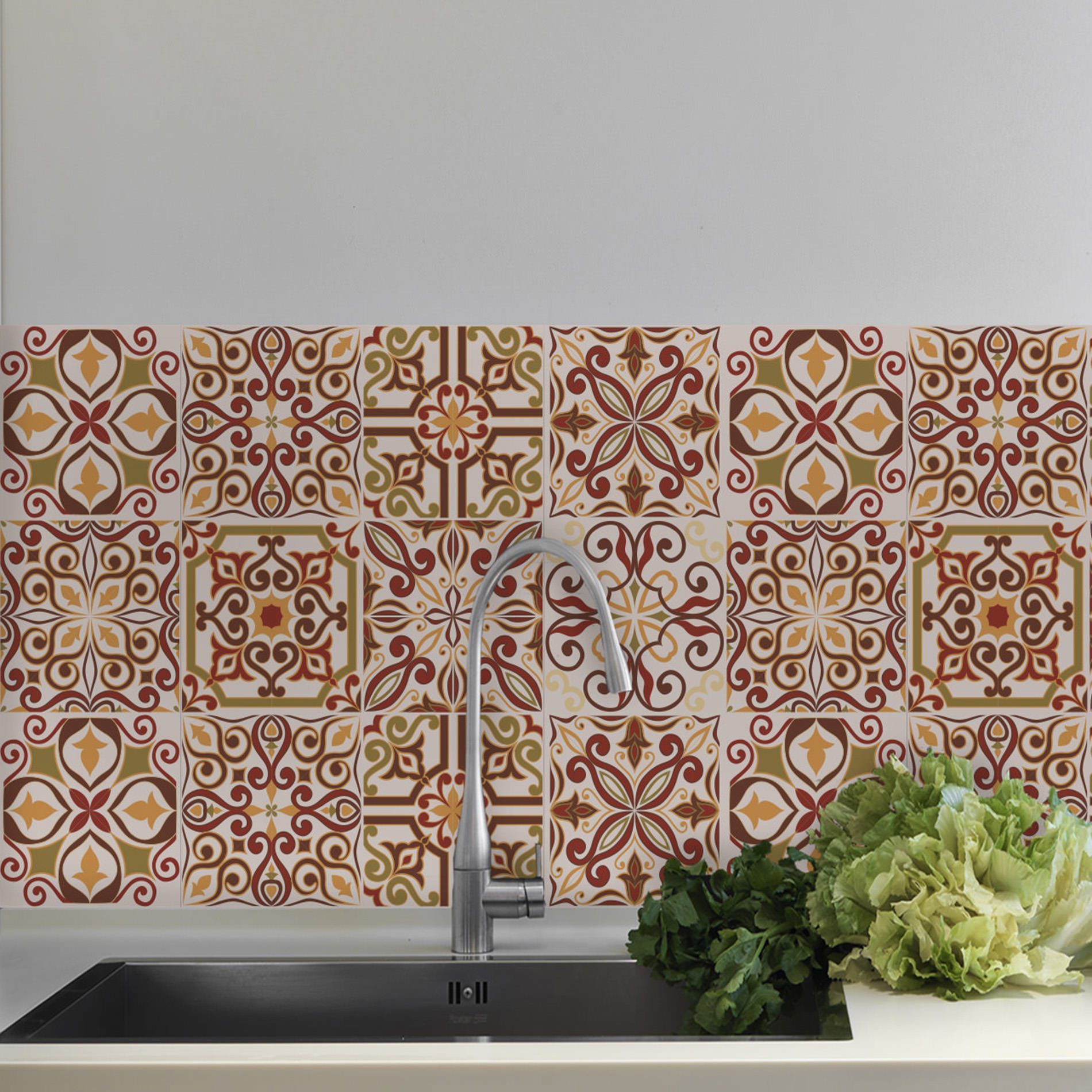 Adesivo de Azulejo para Cozinha Barroco