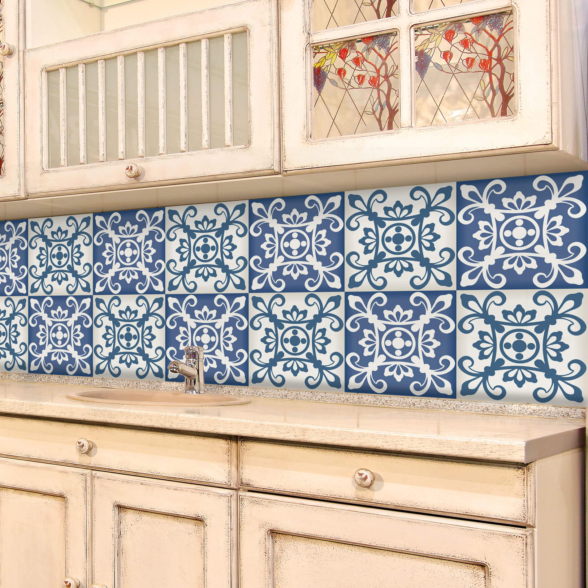 Adesivo de Azulejo Azul Coimbra