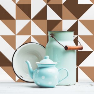 Adesivo de Azulejo para Cozinha Marrom Brooklyn Ladrilho