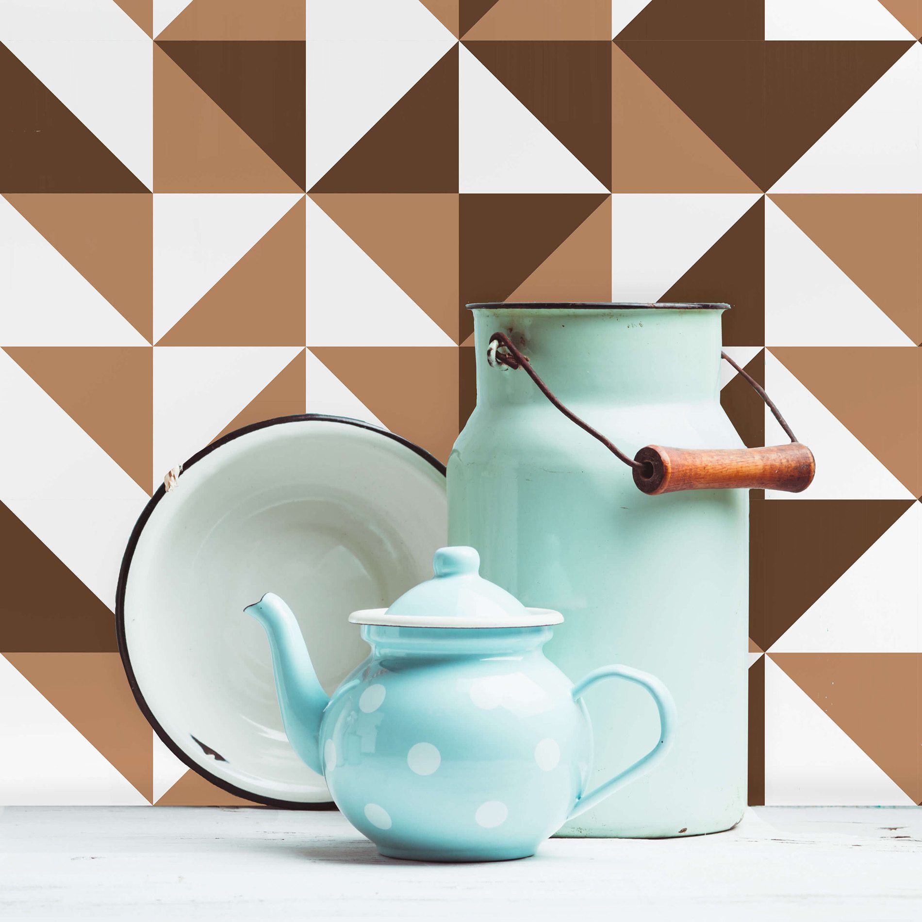 Adesivo de Azulejo para Cozinha Marrom Brooklyn Ladrilho