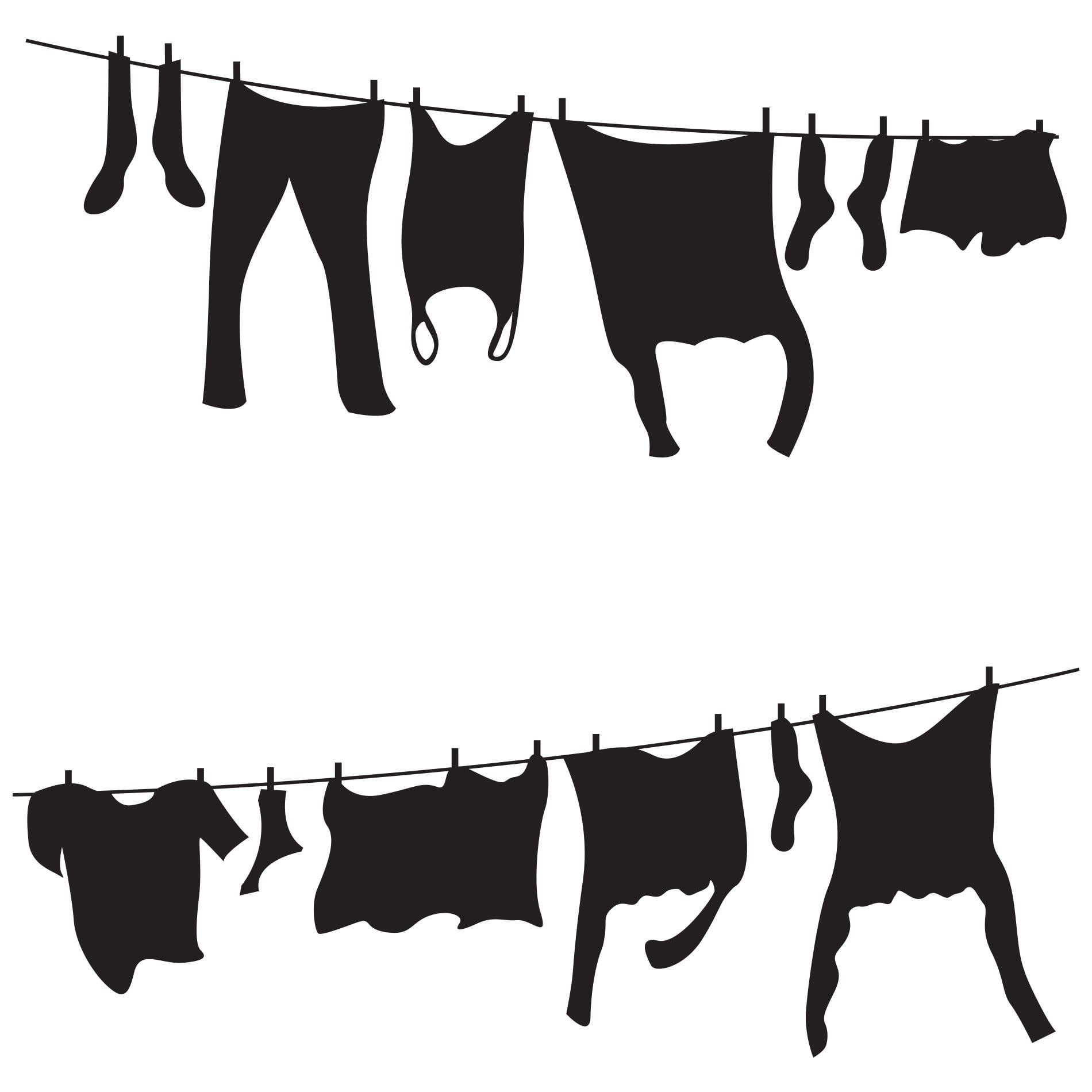 Adesivo de Parede Lavanderia Varal