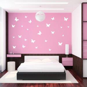 Adesivo de Parede Borboletas para Decoração de Quarto 25un