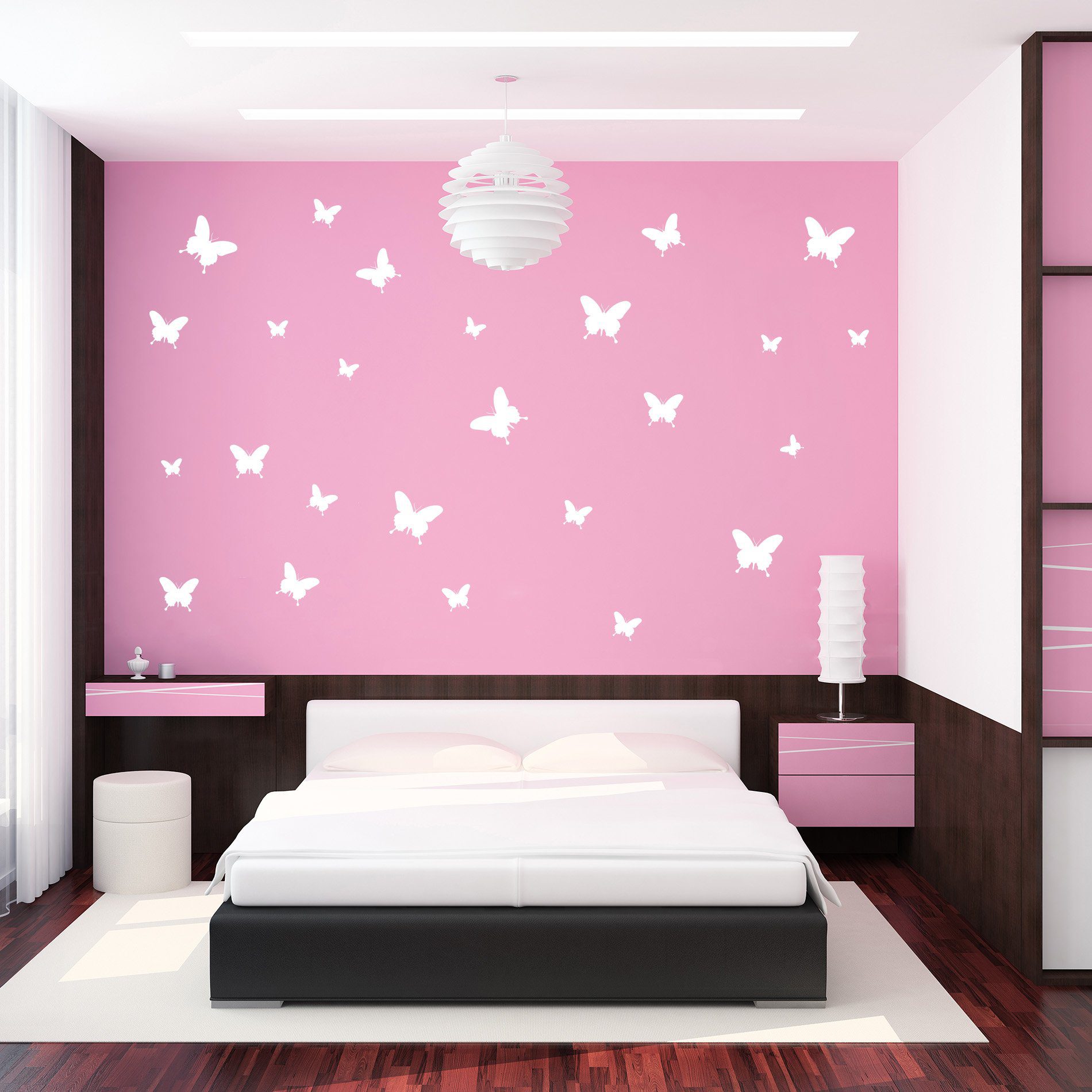 Adesivo de Parede Borboletas para Decoração de Quarto 25un