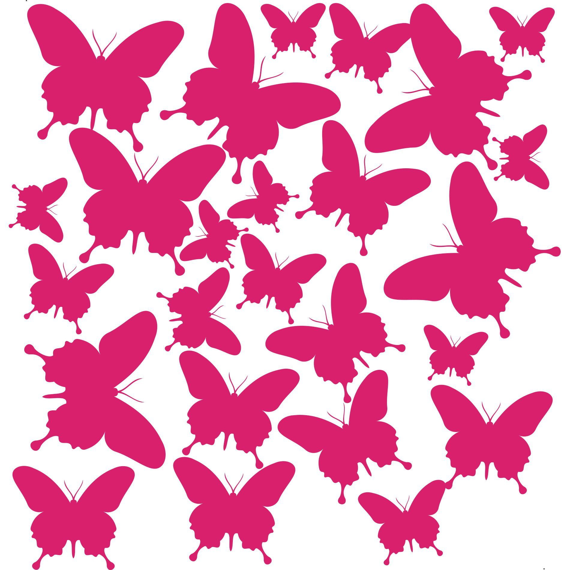 Adesivo de Parede Borboletas Rosa