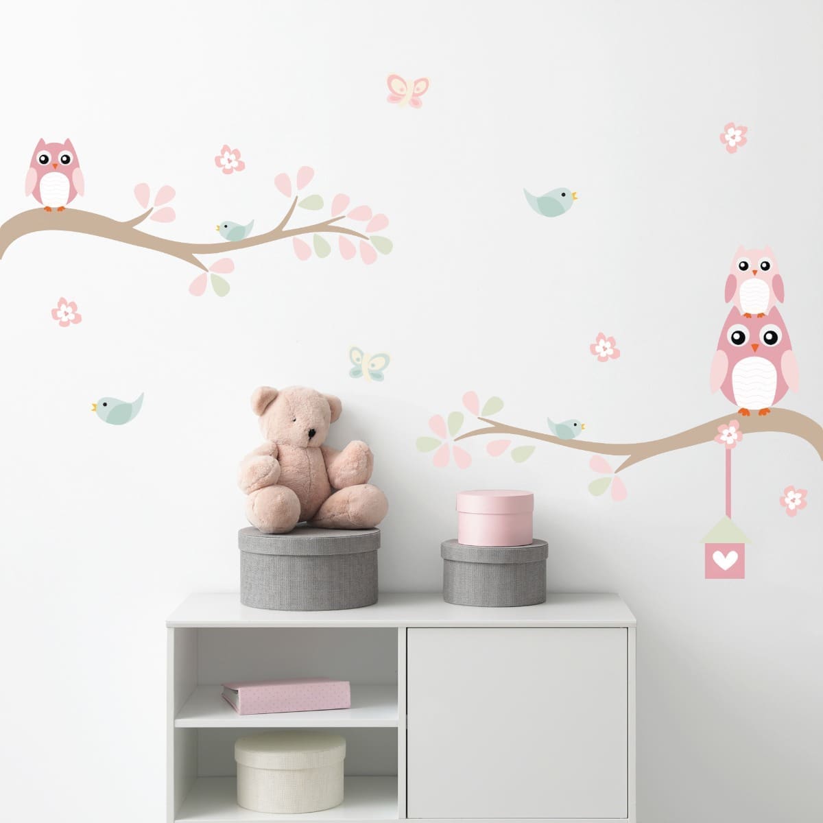 Adesivo de Parede Infantil Galhos Coruja Baby