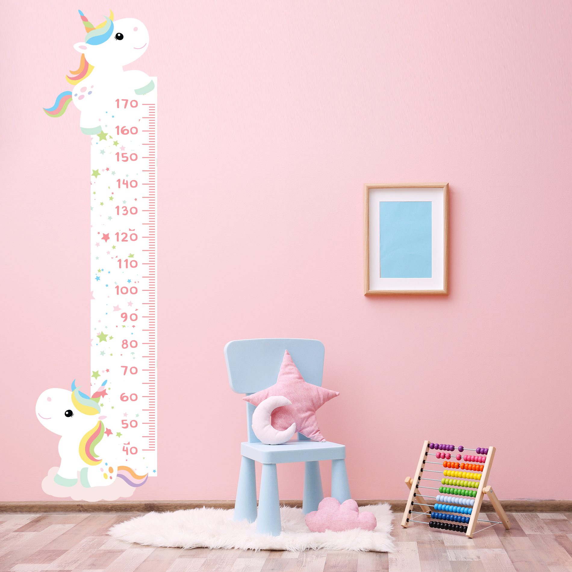 Adesivo de Parede Infantil Unicornio Regua