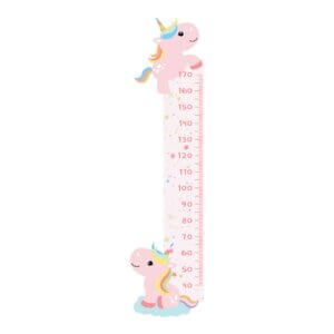 Adesivo de Parede Infantil Régua Unicornio Rosa