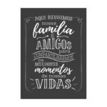 Placa Decorativa MDF Frase Família Reunida