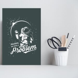 Placa Decorativa MDF Astronauta 30x40cm