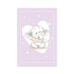 Placa Decorativa Elefante Bebê Coração 20x30cm