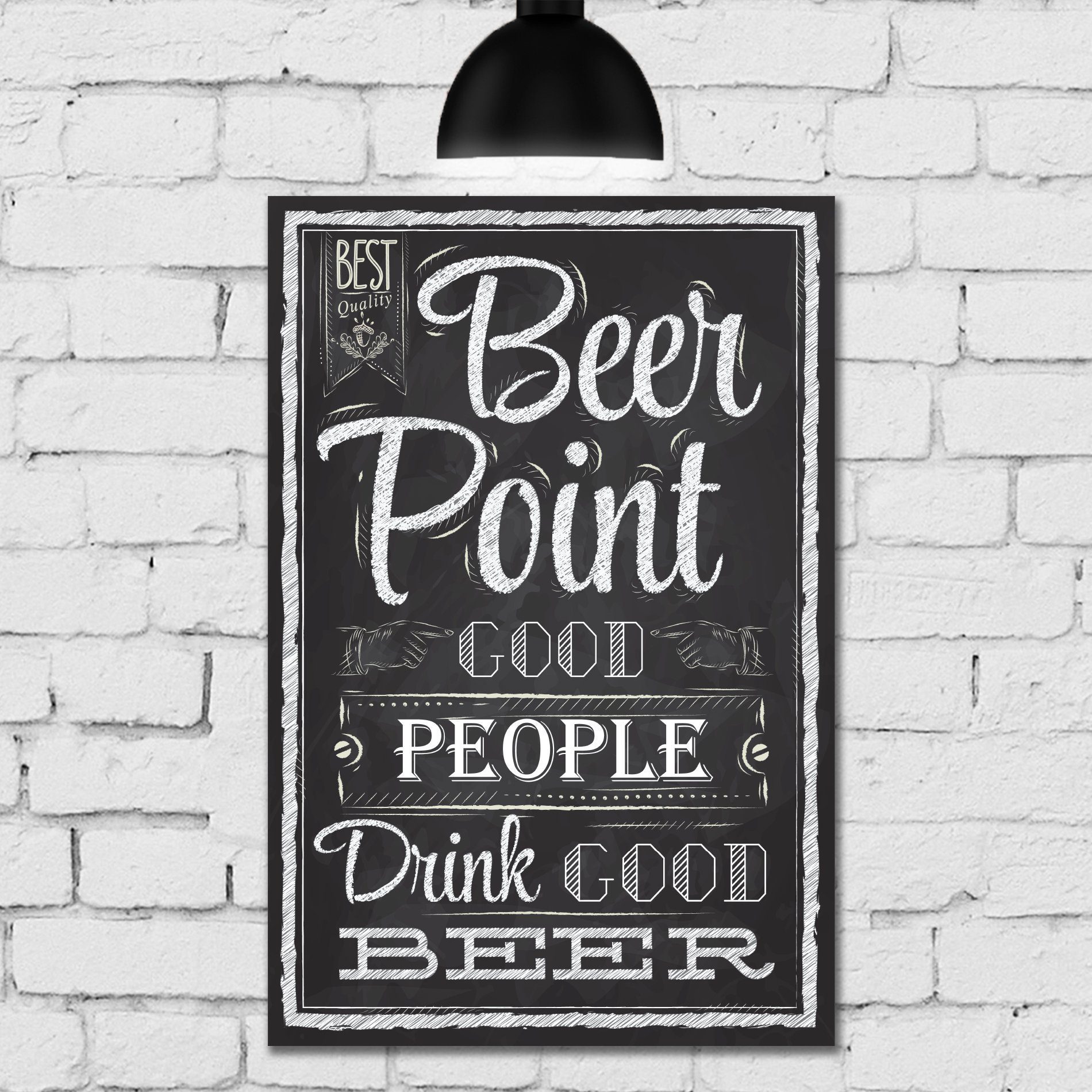 Placa Decorativa MDF Beer Point