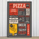 Placa Decorativa MDF Frases Pizza Diversas 30x40cm