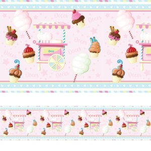 Faixa de Parede Doces Candy Colors Infantil 