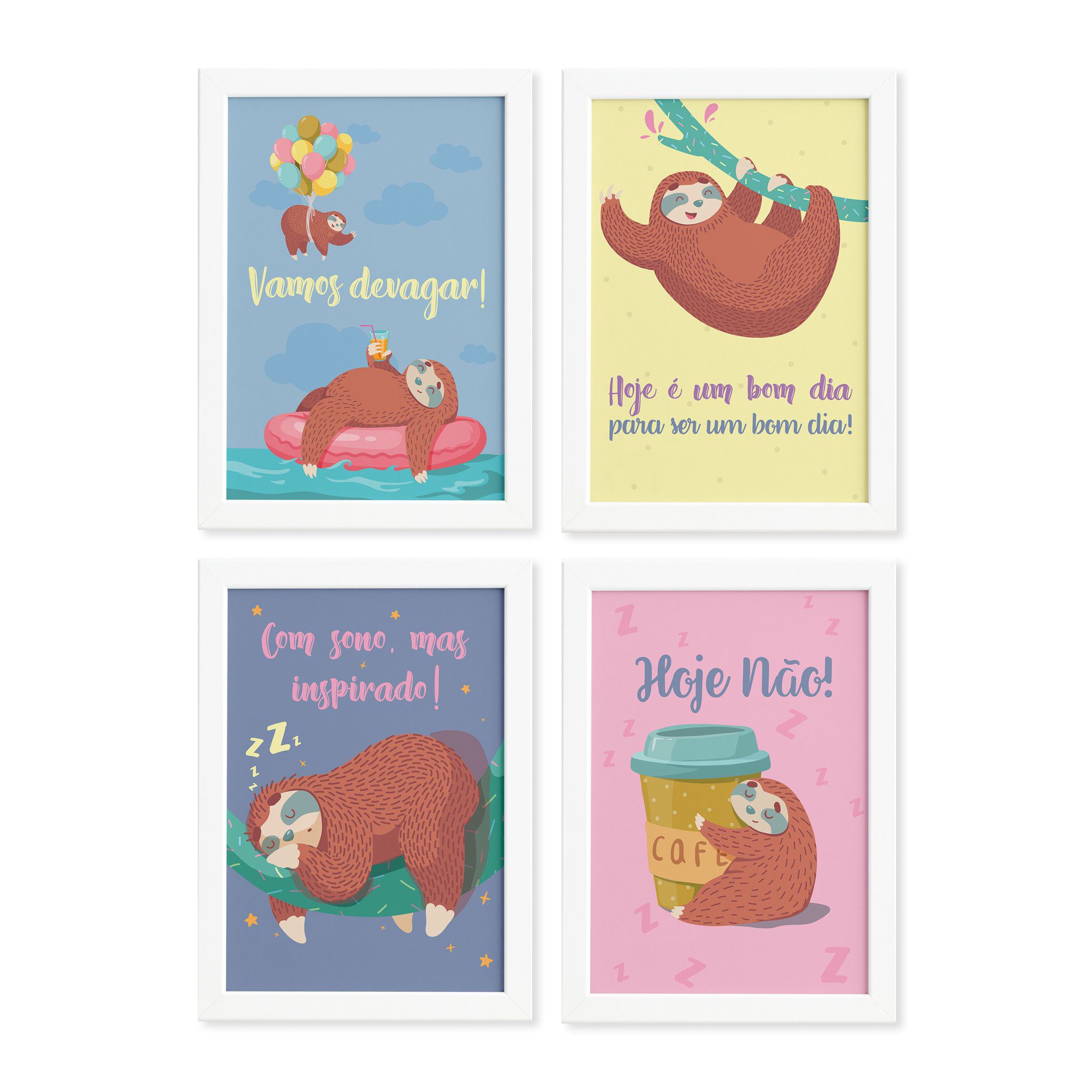 Quadros Bicho Preguiça Infantil