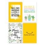 Placas Decorativas Frases Vida Feliz 20x30cm Kit 4un
