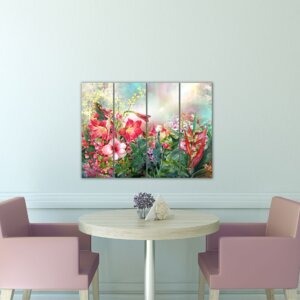 Placa Painel Decorativa em MDF Foto Pintura Jardim