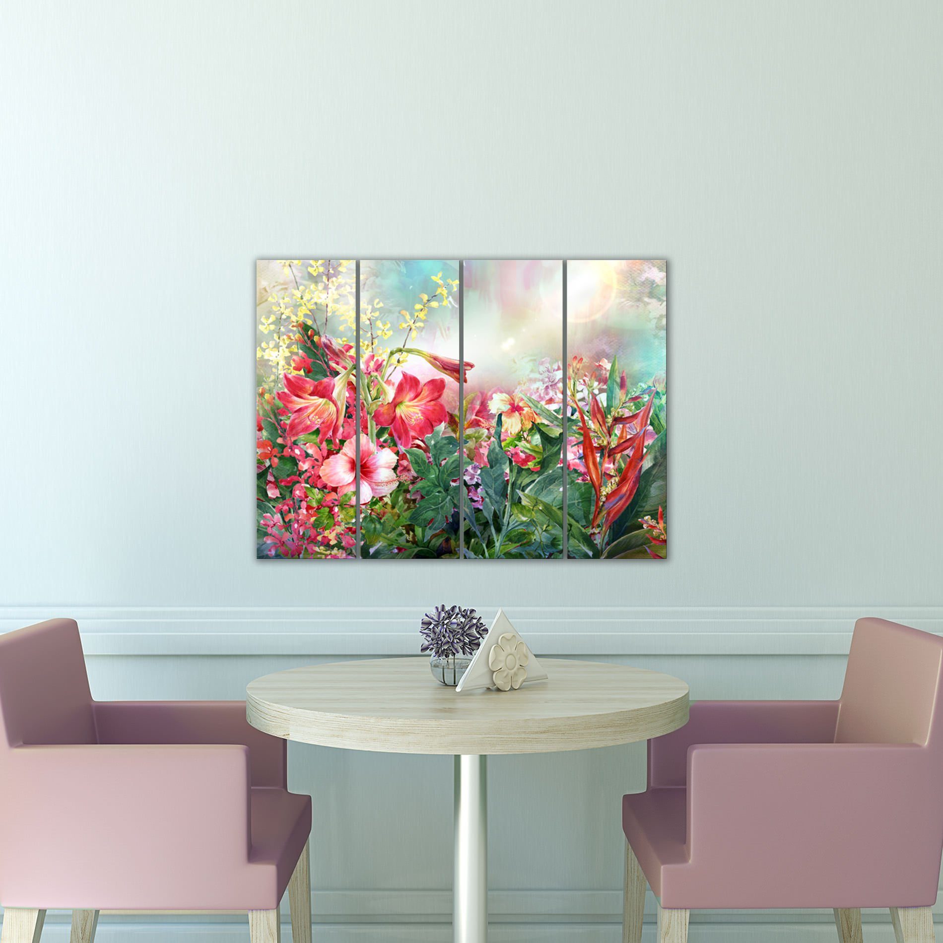 Placa Painel Decorativa em MDF Foto Pintura Jardim