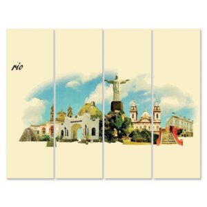 Placa Painel Decorativa em MDF Foto Rio de Janeiro