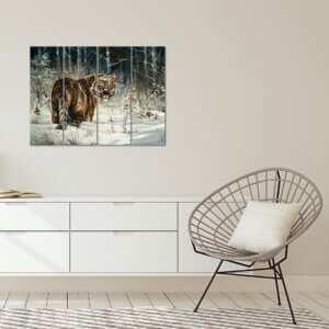 Placa Painel Decorativa em MDF Foto Tigre