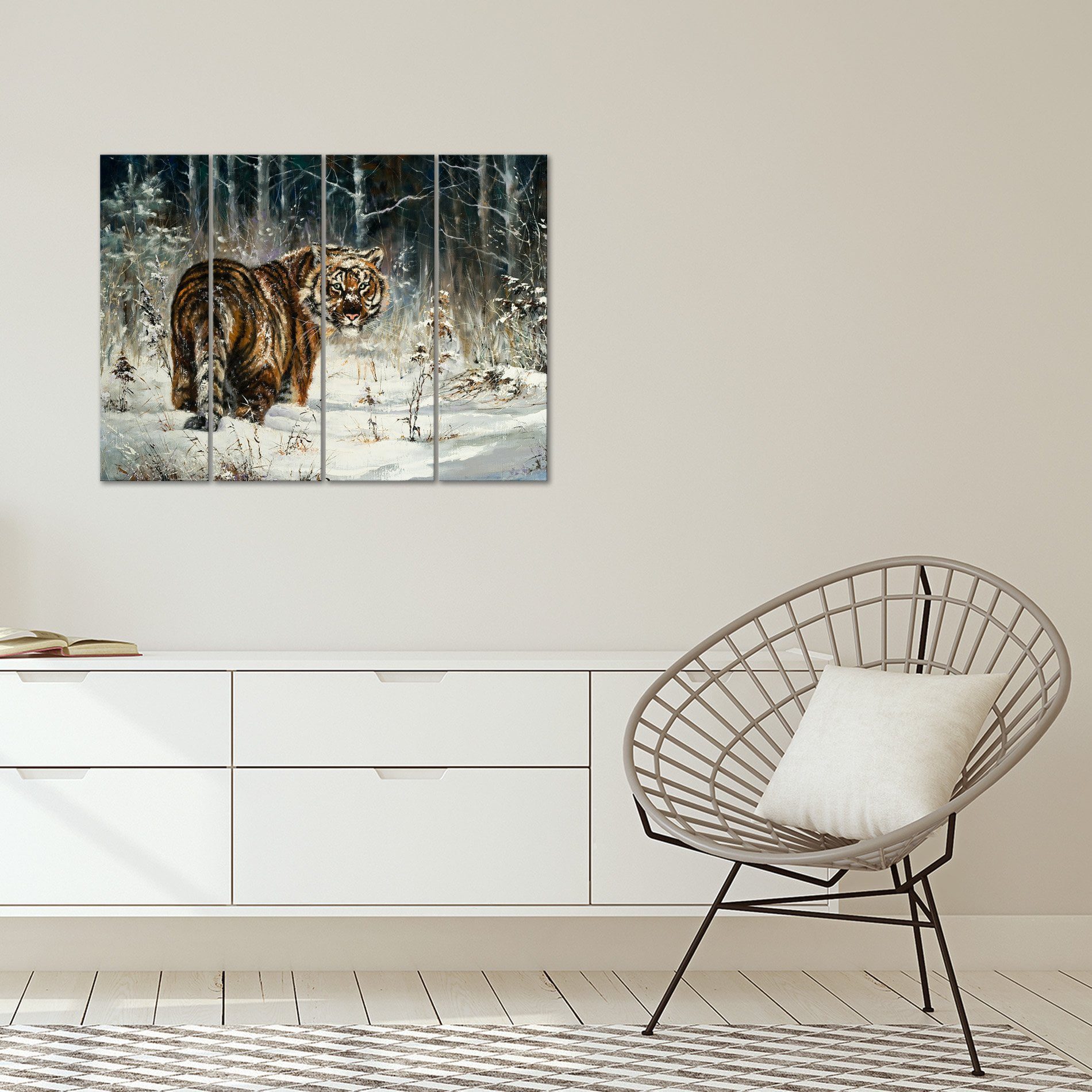 Placa Painel Decorativa em MDF Foto Tigre