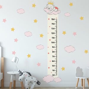 Adesivo de Parede Infantil Régua Ursinha Princesa