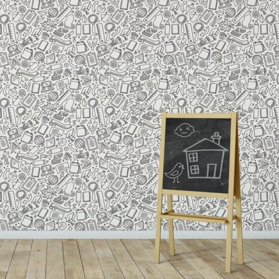 Papel para parede preto e branco