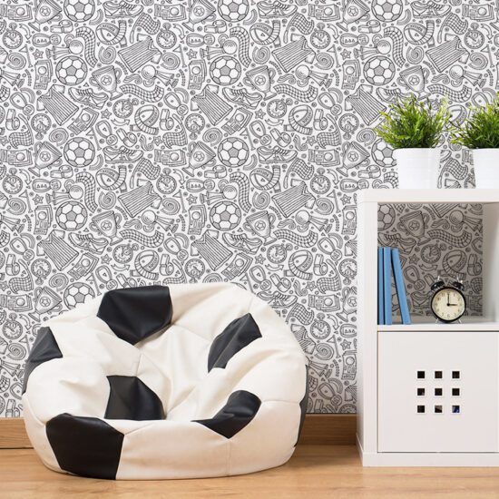 Papel de parede para quarto preto e branco