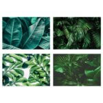 Placa Decorativa MDF Folhagem Folha 20x30cm Kit 4un