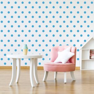 Adesivo de Bolinhas em Azul Médio 144un Cobre 3m²