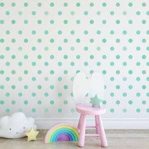 Adesivo Infantil Bolinhas Tons de Verde