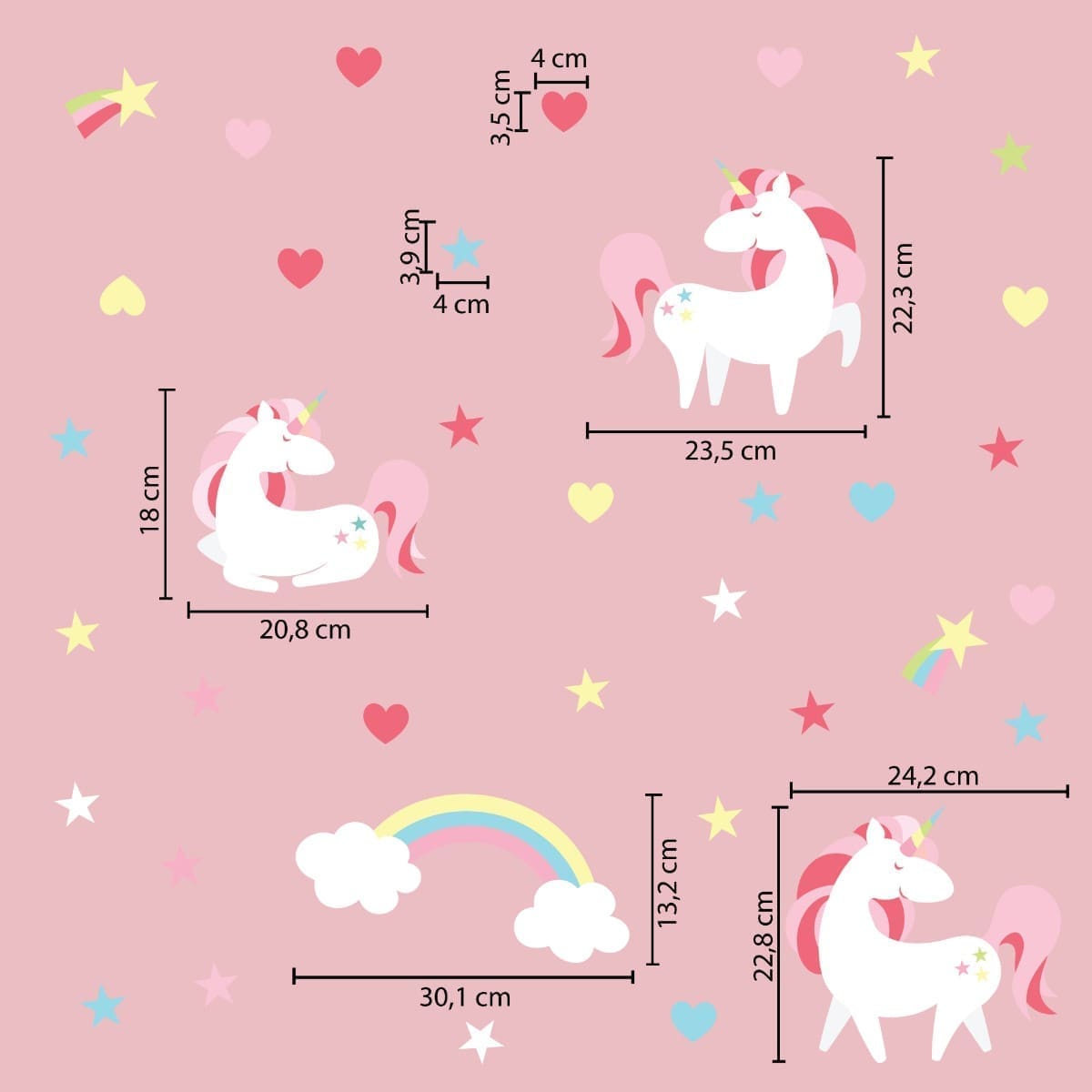 Adesivo de Parede Unicornio Magico