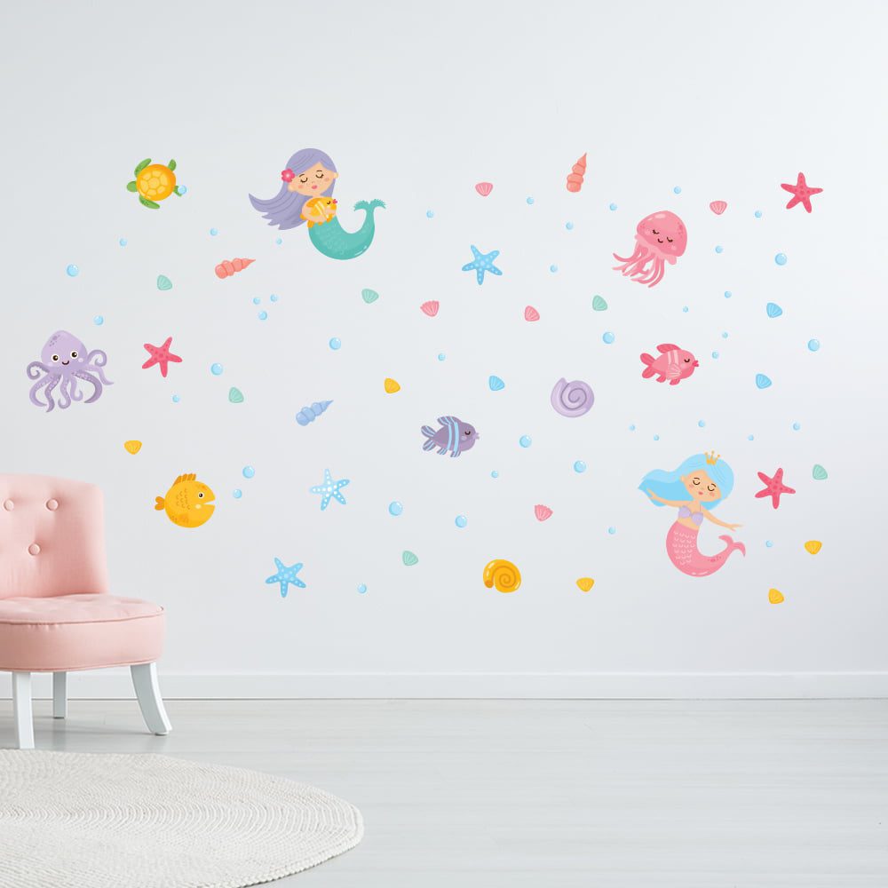 Adesivo de Parede Infantil Sereia