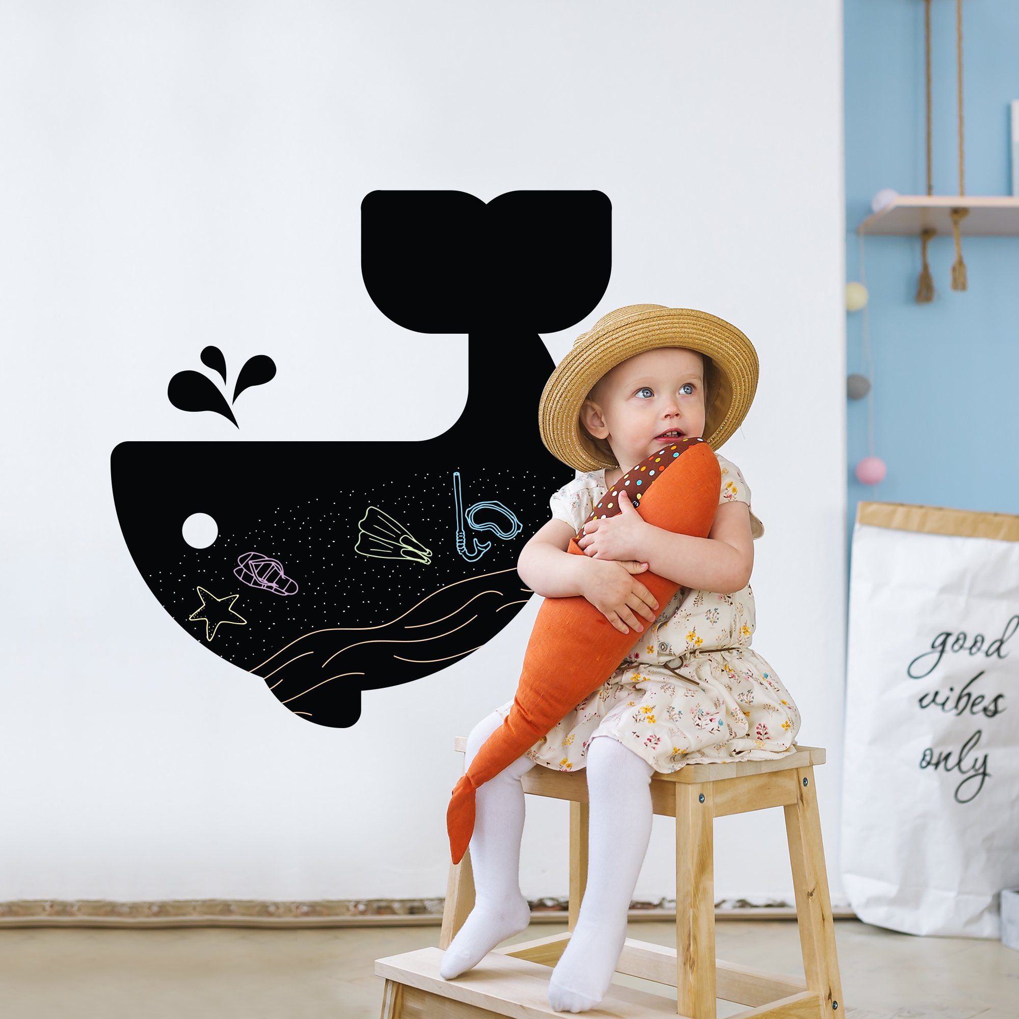 Adesivo de Parede Lousa Baleia