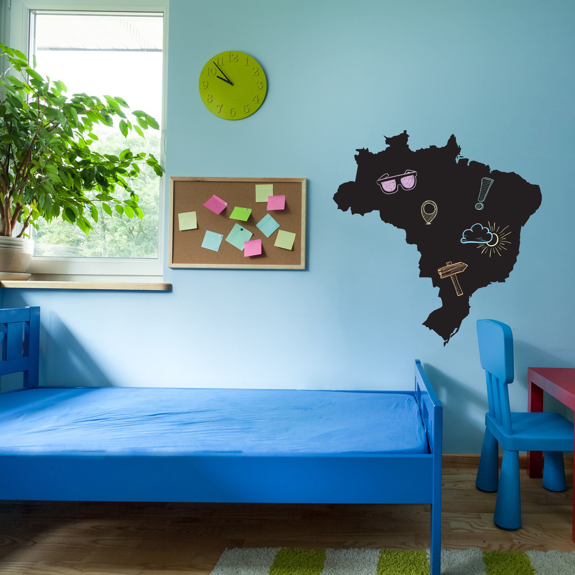 Adesivo de Parede Lousa Brasil