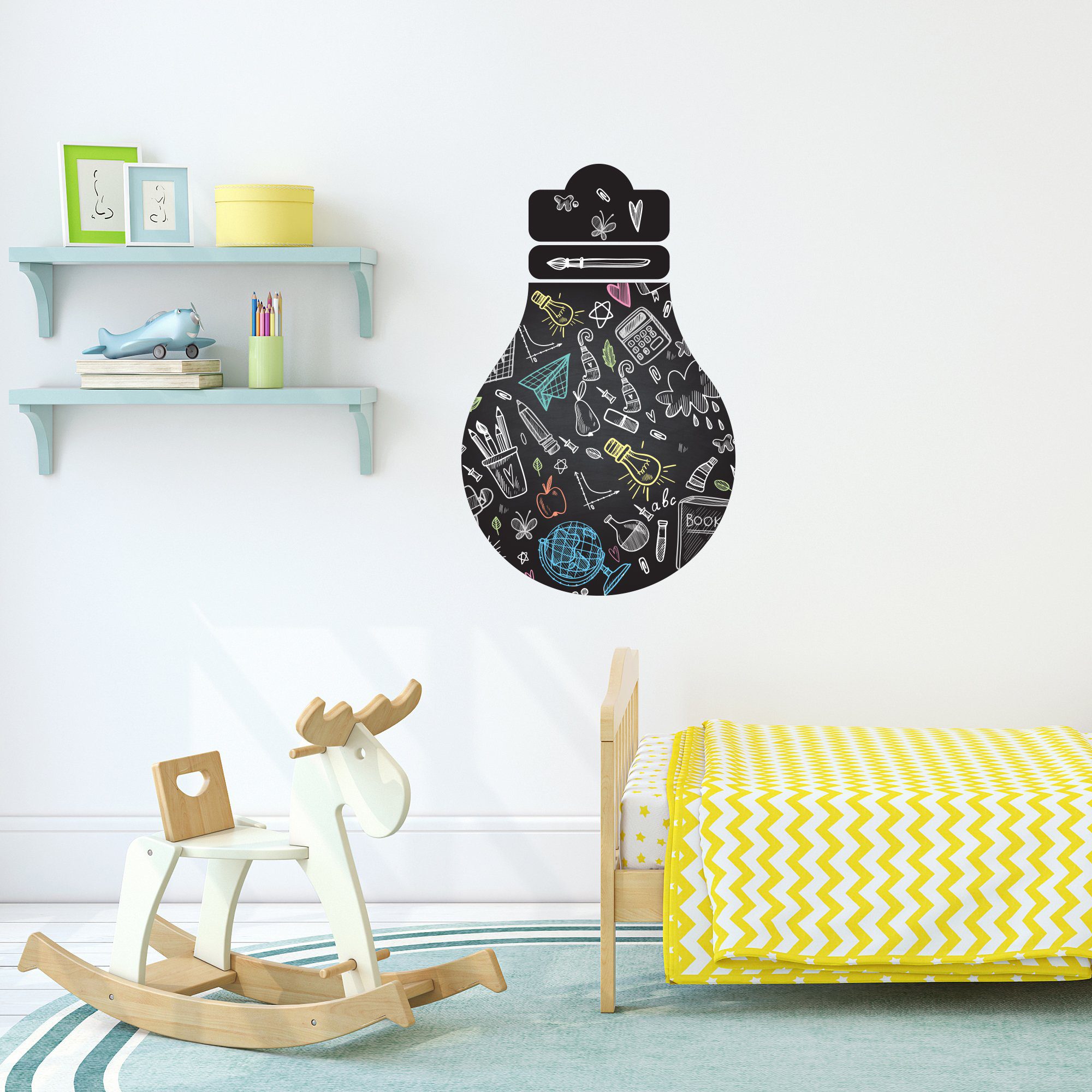 Adesivo de Parede Lousa Lâmpada