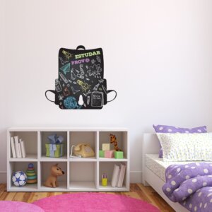 Adesivo de Parede Lousa Mochila Viagem