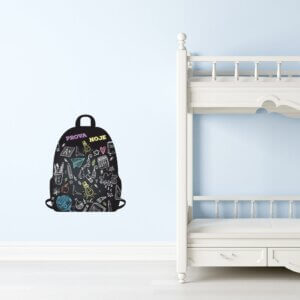 Adesivo de Parede Lousa Mochila Escola