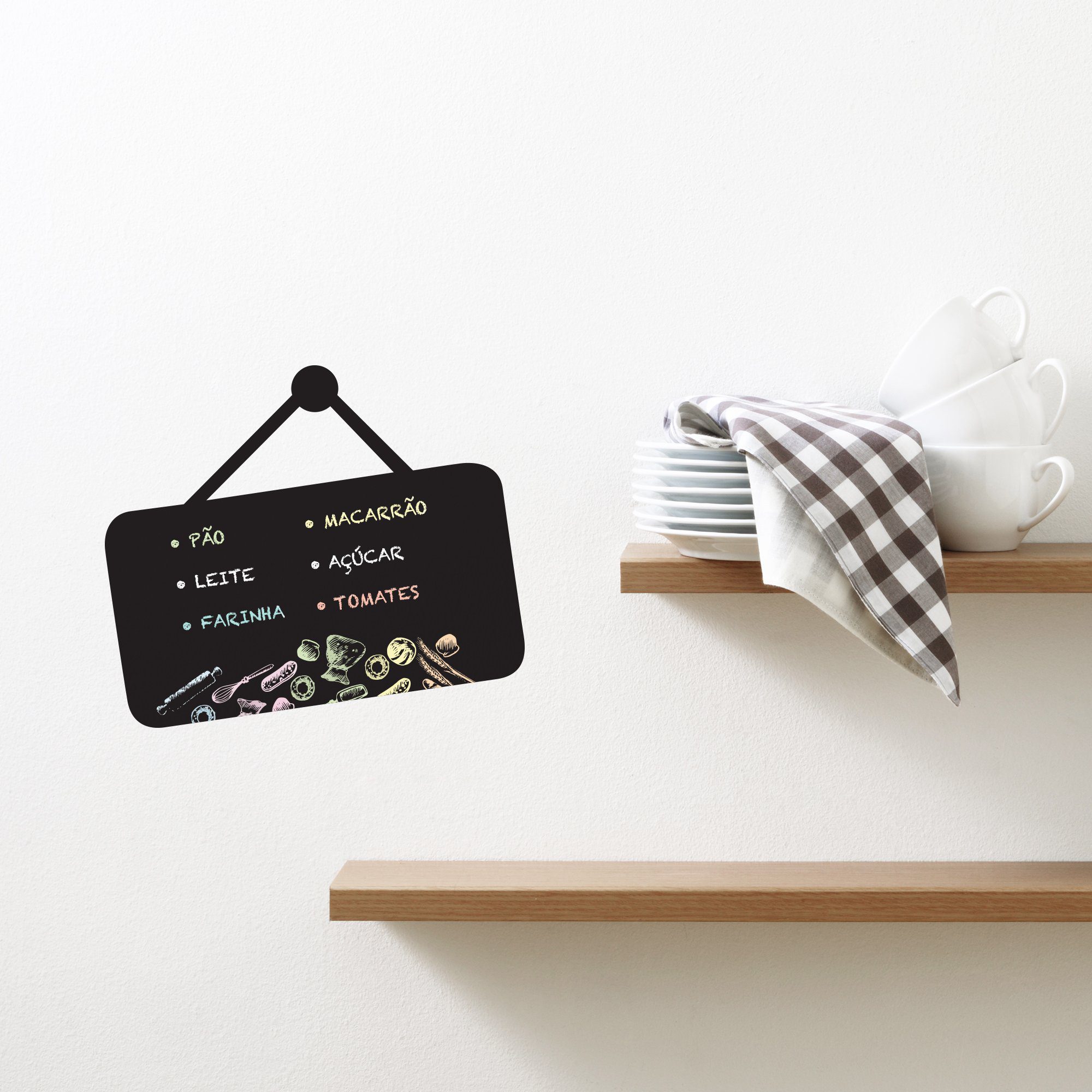 Adesivo de Parede Lousa Placa Aviso