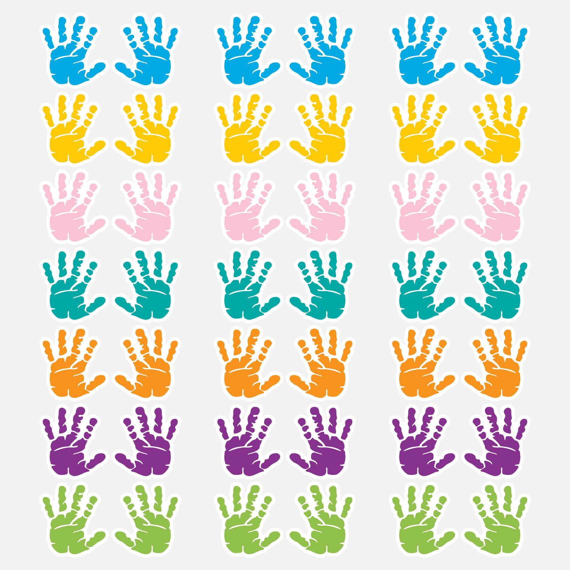 Adesivo de Parede Infantil Mãos Coloridas