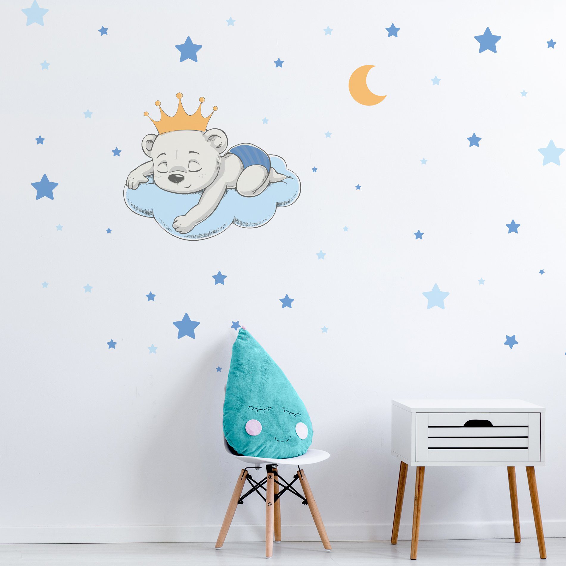 Adesivo de Parede Ursinho Príncipe para Quarto
