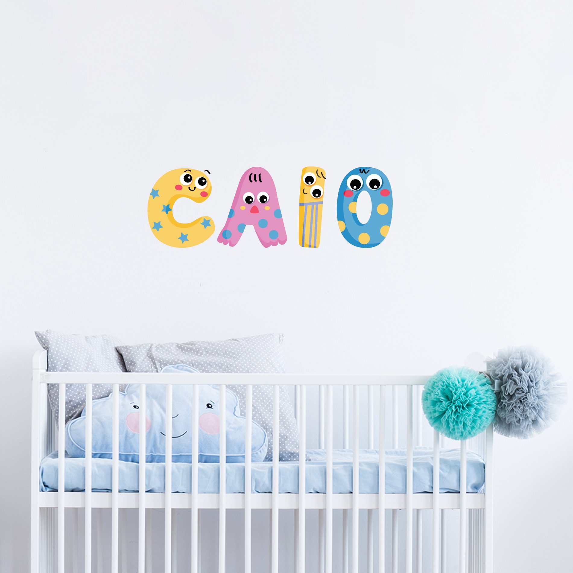 Adesivo Nome Personalizado Letrinhas Kids